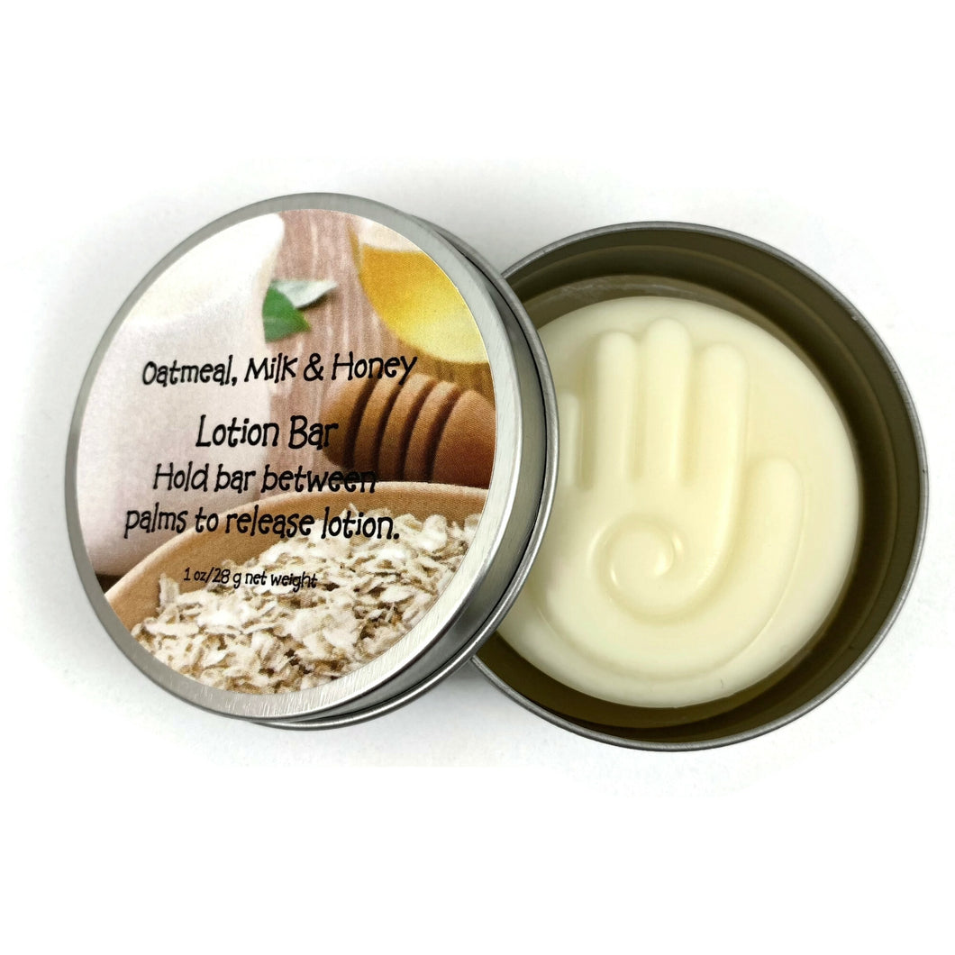 Oatmeal, Milk & Honey Lotion Bar | Solid Lotion Bar in a Tin