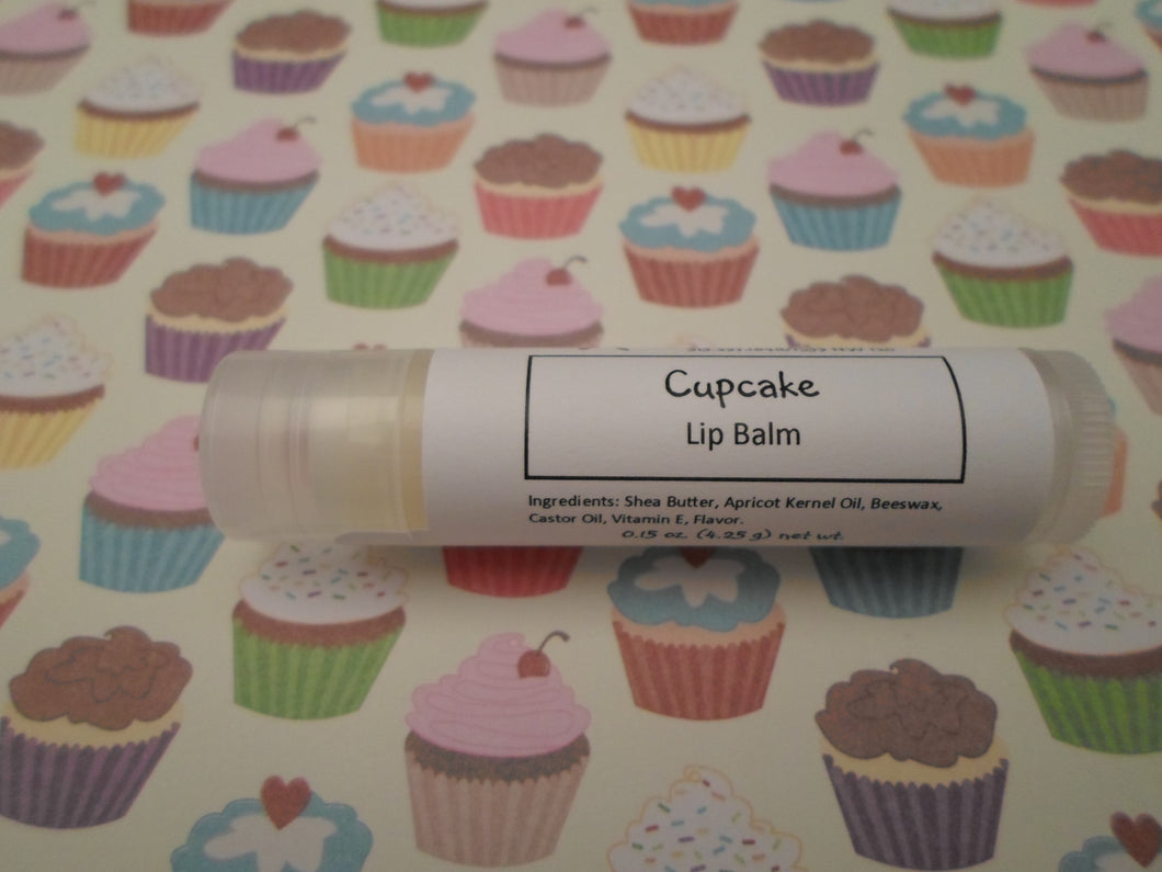 Cupcake Flavored Lip Balm With Shea Butter Vitamin E Beeswax Gift for Her Stocking Stuffer